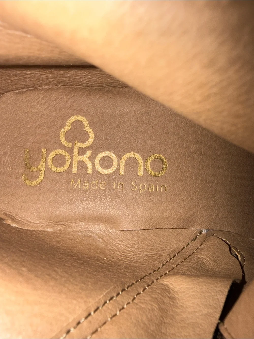 Yokono Gela ankle boots Leather suede Tan block heel 40 9 9.5